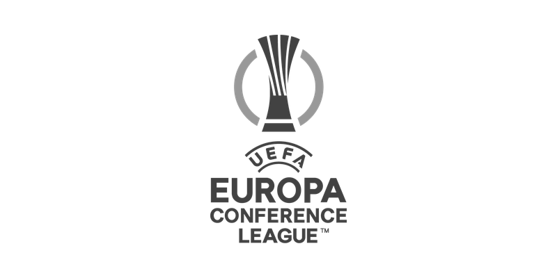 UEFA Europa Conference League logo with a stylized trophy and the league name below.