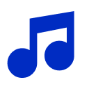 Blue musical note icon