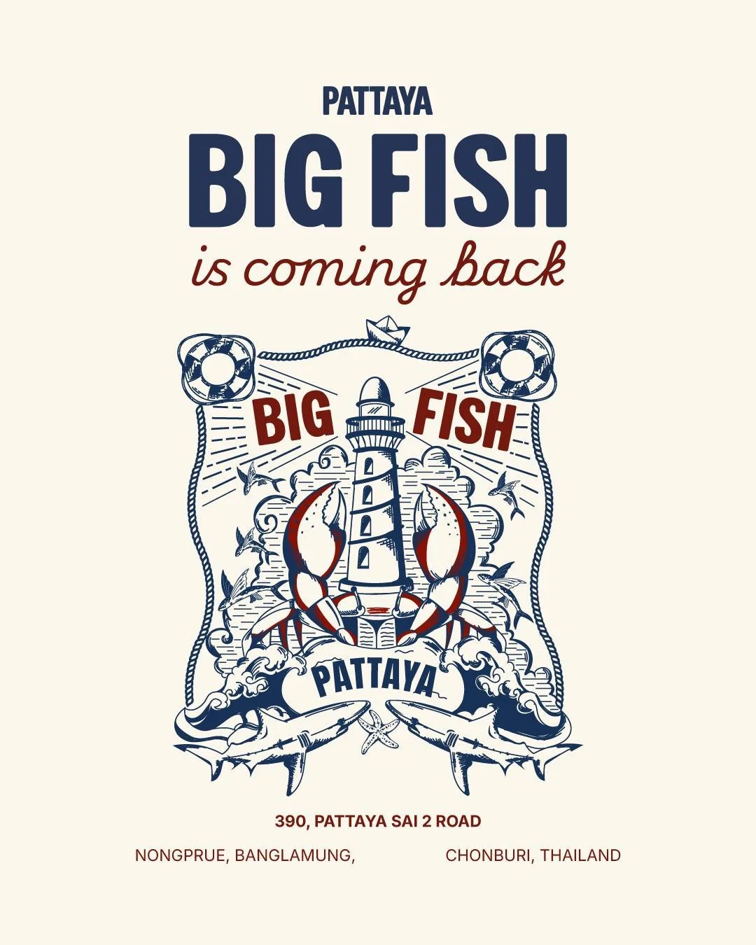 Big Fish went dark for a reason. Not a refresh. Not a new menu. This is a whole different animal. Ask us again in a couple weeks.