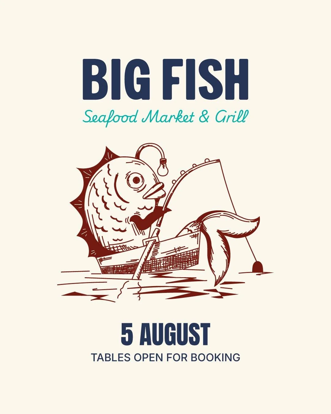 New rule at Big Fish starting 5 August: there is no such thing as &lsquo;too much seafood.&rsquo; All you can eat buffet. Book your seat before your friends have to do it for you.