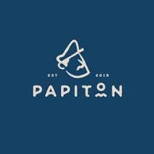 Logo for Papiton featuring a stylized axe and the text 'EST 2019 PAPITON' on a dark blue background.