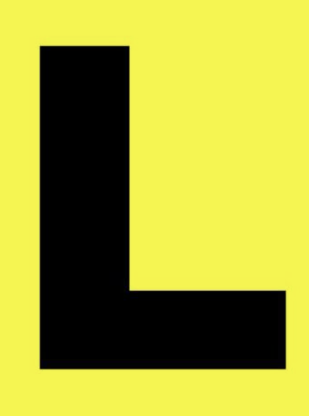 Black letter 'L' on a yellow background.