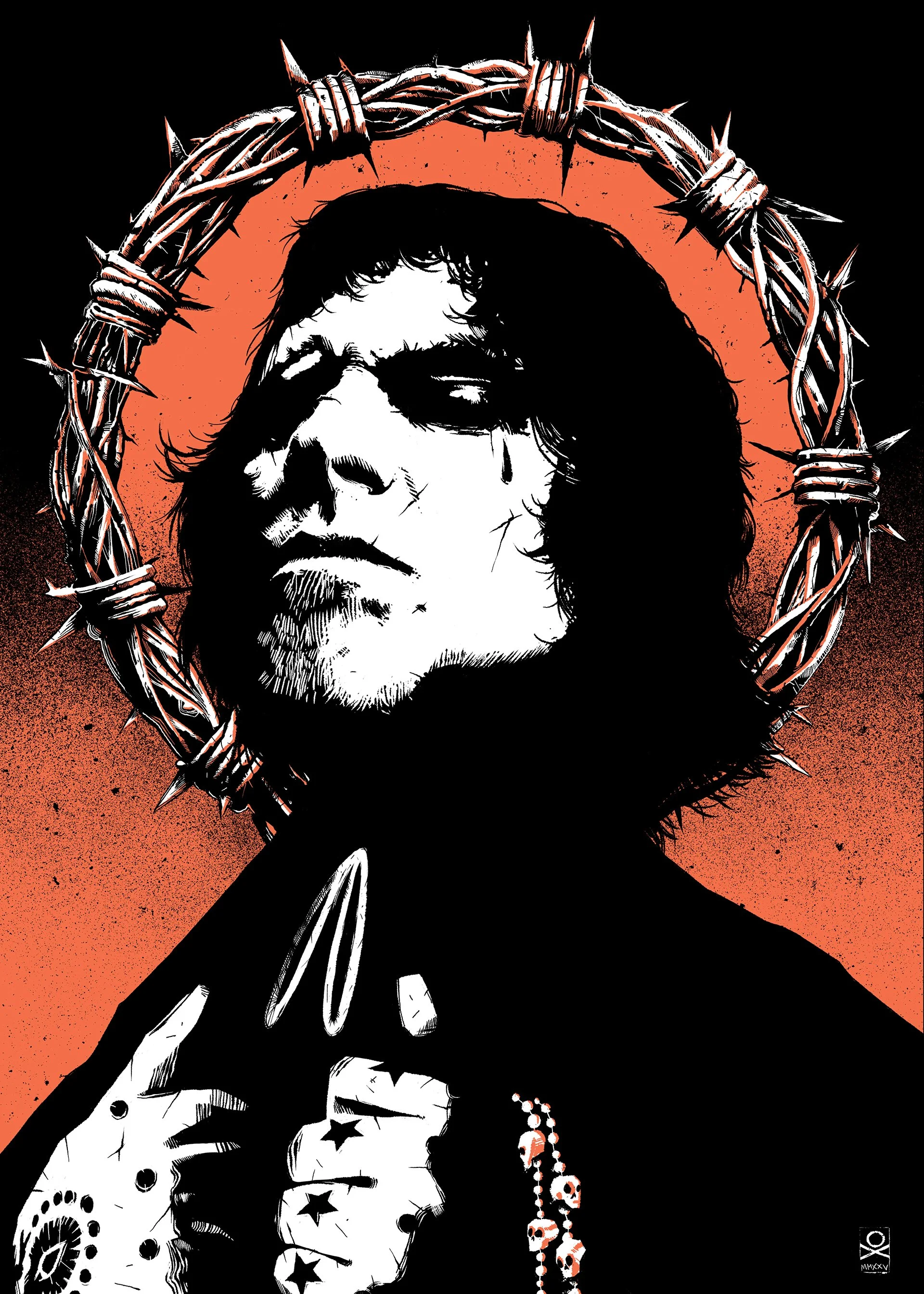 
HEROES No. 6 - LANEGAN, 2025 /// "I'm the wolf without a pack / Banished so long ago / I've survived on another's kill / And on my shadow home". I bow to the man, i howl at the wolf. Remembering the great late Mark Lanegan, who left too soon and is 