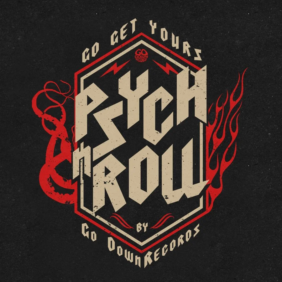 
GO DOWN RECORDS (MERCH DESIGN), 2021 ///Design for the italian psych/Rock-Label Go Down Records´ 2021 Merch-Edition.