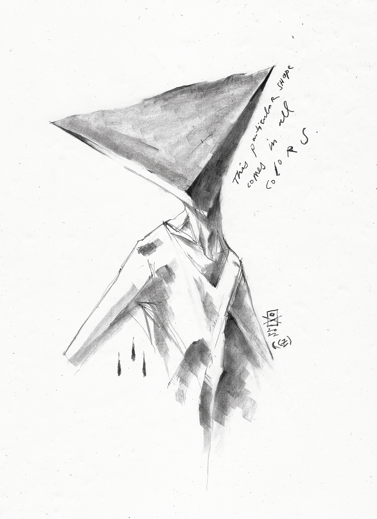 PARTICULAR SHAPE, 2025 /// (original drawing, black pencil on paper)
