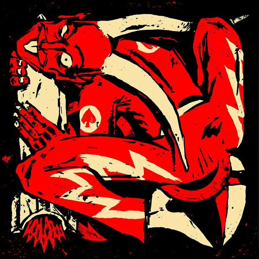 
OJM (ALBUM ART), 2020 /// Coverartwork for OJM´s 2021 vinyl-release "Live At Rocket Club", published by Go Down Records.
