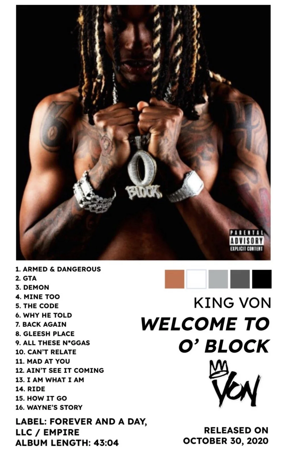 WELCOME TO O' BLOCK - KING VON