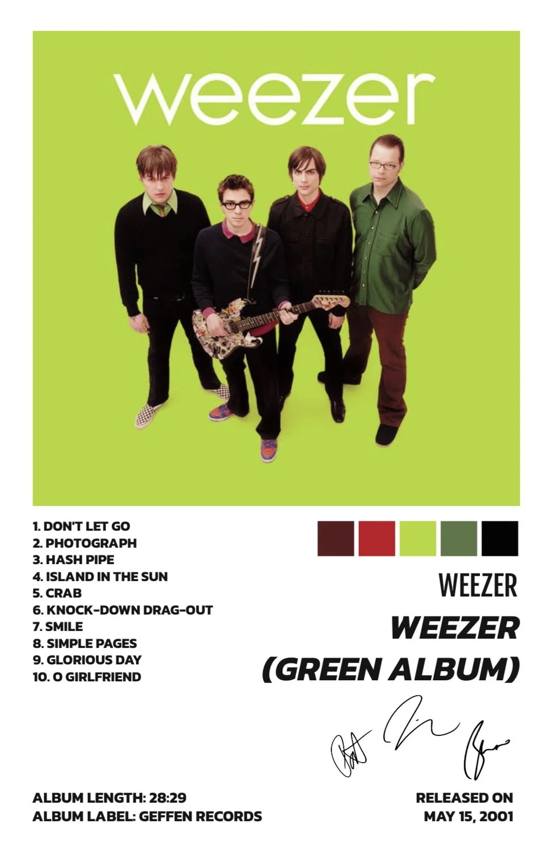 WEEZER (GREEN ALBUM) - WEEZER