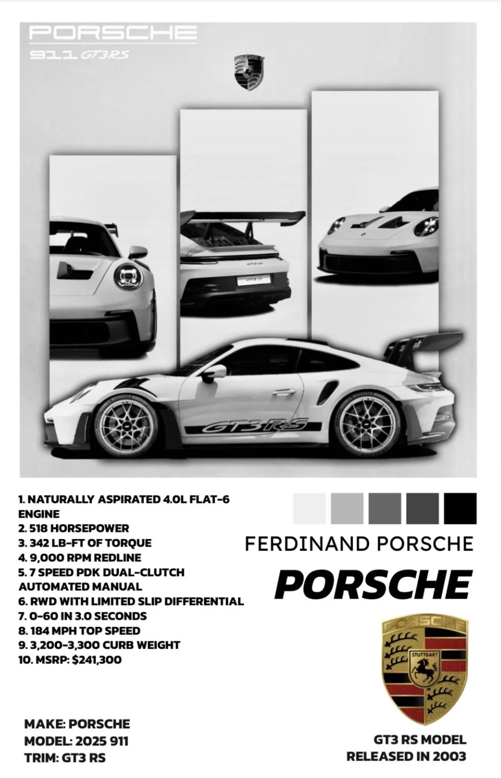 PORSCHE POSTER
