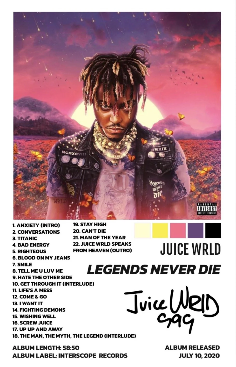 LEGENDS NEVER DIE - JUICE WRLD