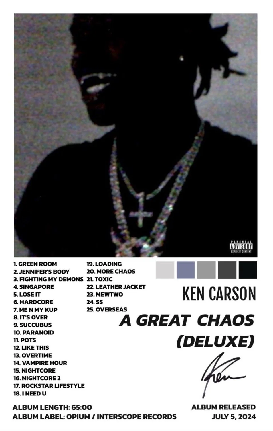 A GREAT CHAOS (DELUXE) - KEN CARSON