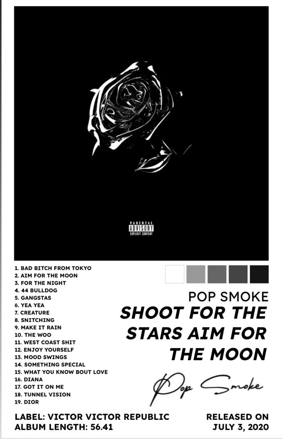 SHOOT FOR THE STARS AIM FOR THE MOON - POP SMOKE