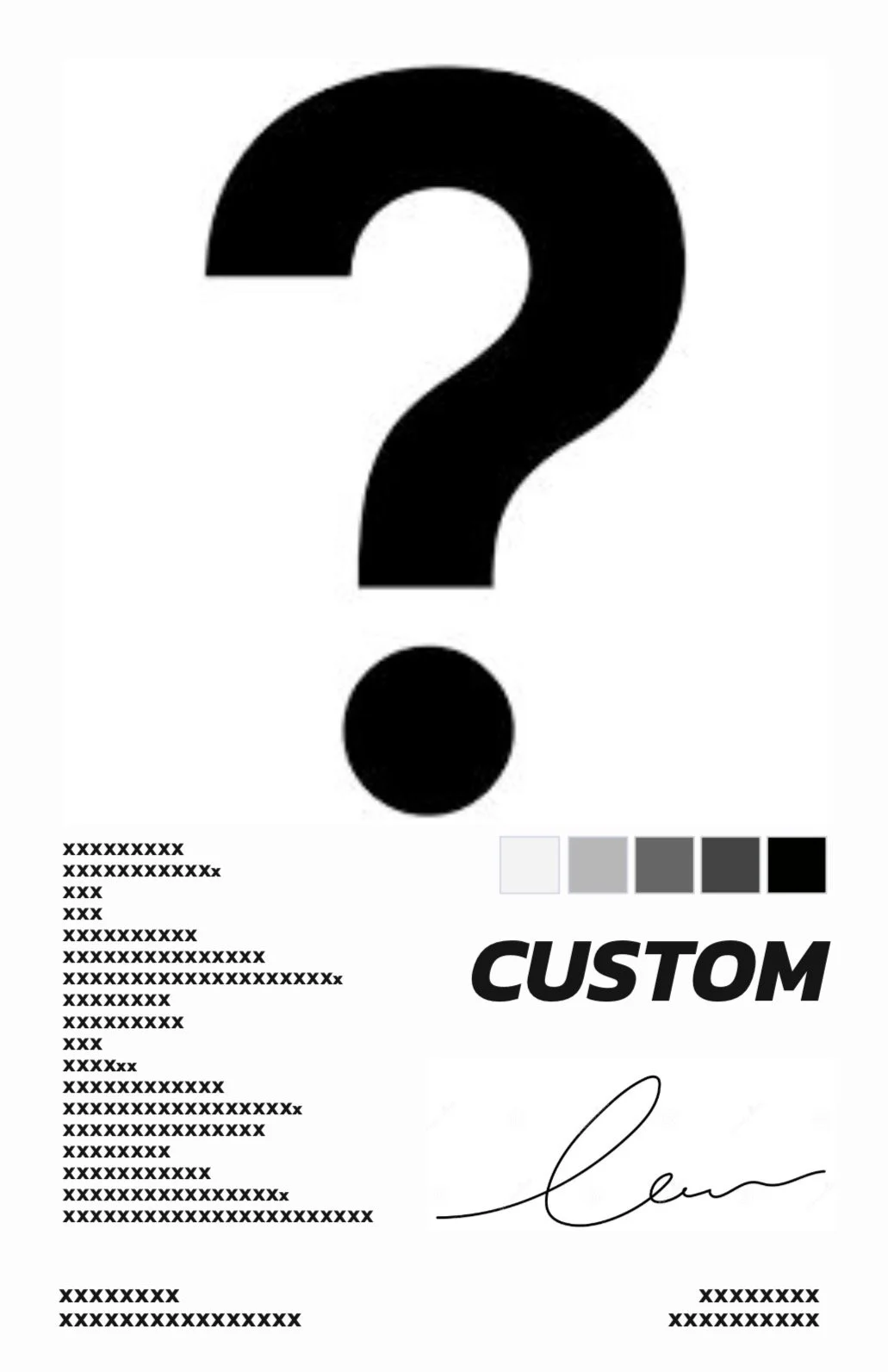 CUSTOM ALBUM POSTER