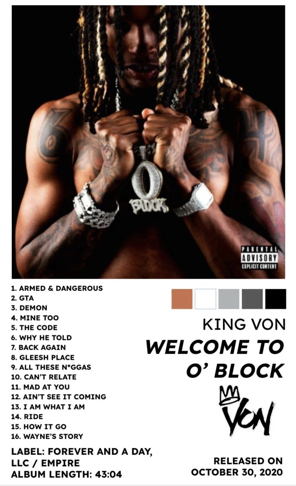WELCOME TO O' BLOCK - KING VON