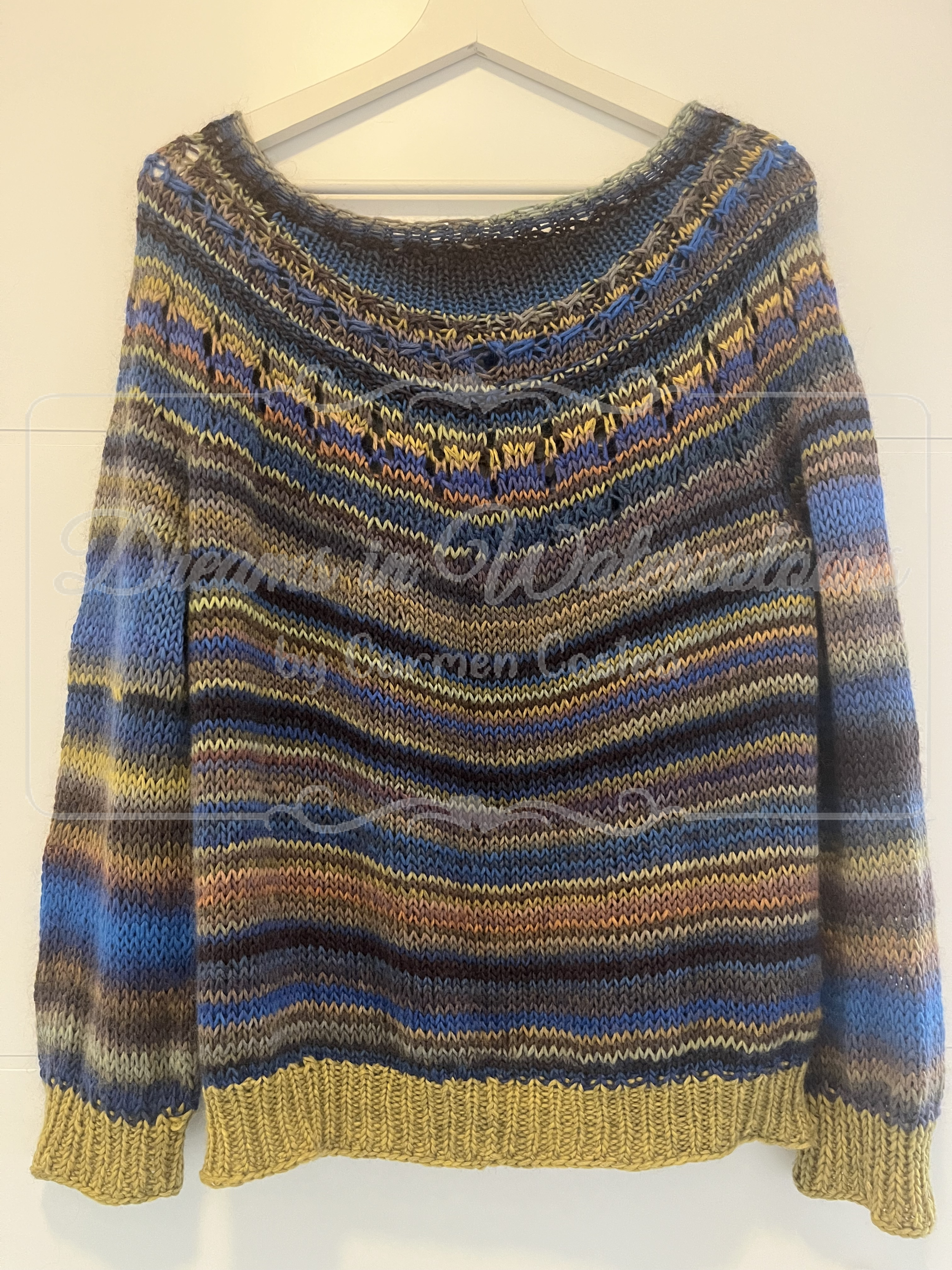 sweater - multicolor blue-brown.png