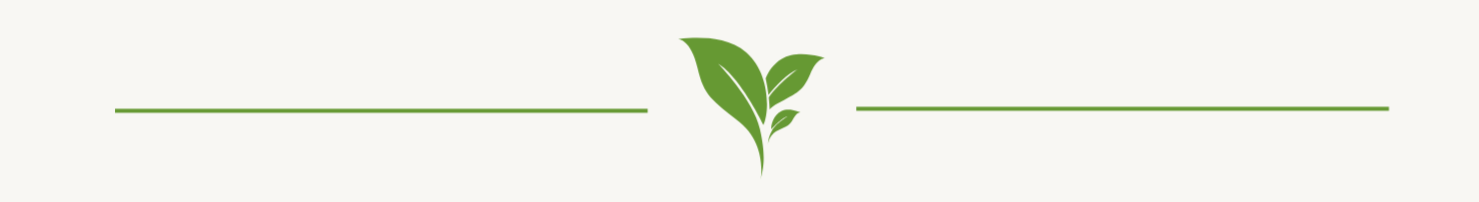 Green leaf design with two horizontal green lines above and below on a light background.