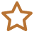 A simple brown star outline on a white background.