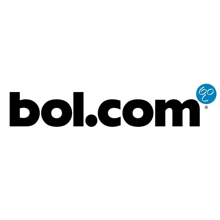 Bold black text that says 'bol.com' with a small blue logo to the right, featuring stylized white letters.