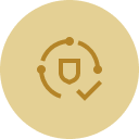 Shield with checkmark representing strategic governance and compliance services.