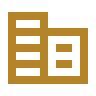 Gold-accent corporate-fare icon representing flexible ownership and corporate structure in RAK ICC SPV key benefits section.