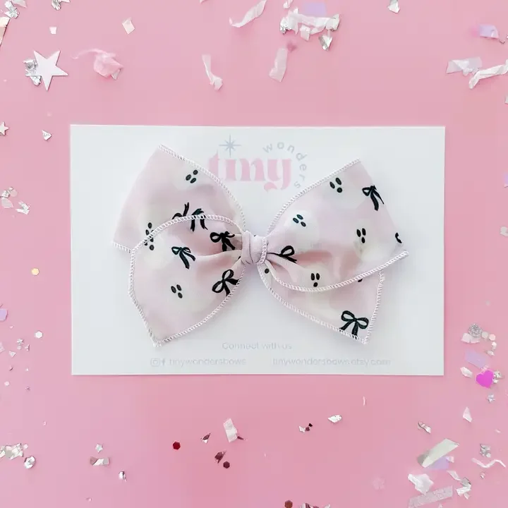 Halloween Hair Bow  - Ghosts with Coquette Bows