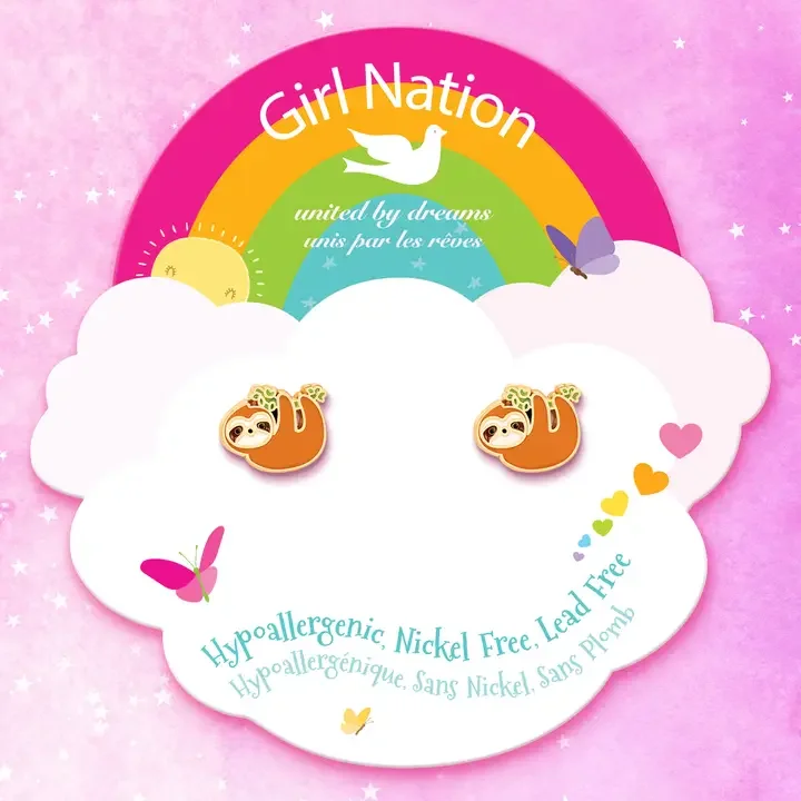 Hypoallergenic Earrings - Sloth