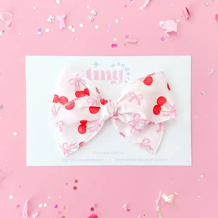 Hair Bow  - Coquette Cherry Bows