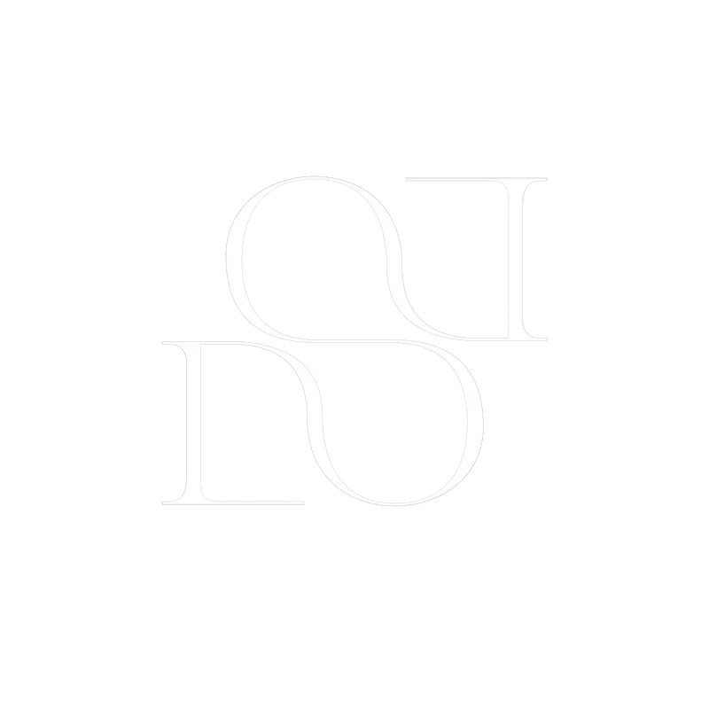 Stylized overlapping letters 'S' and 'H' with a metallic and reflective appearance on a black background.