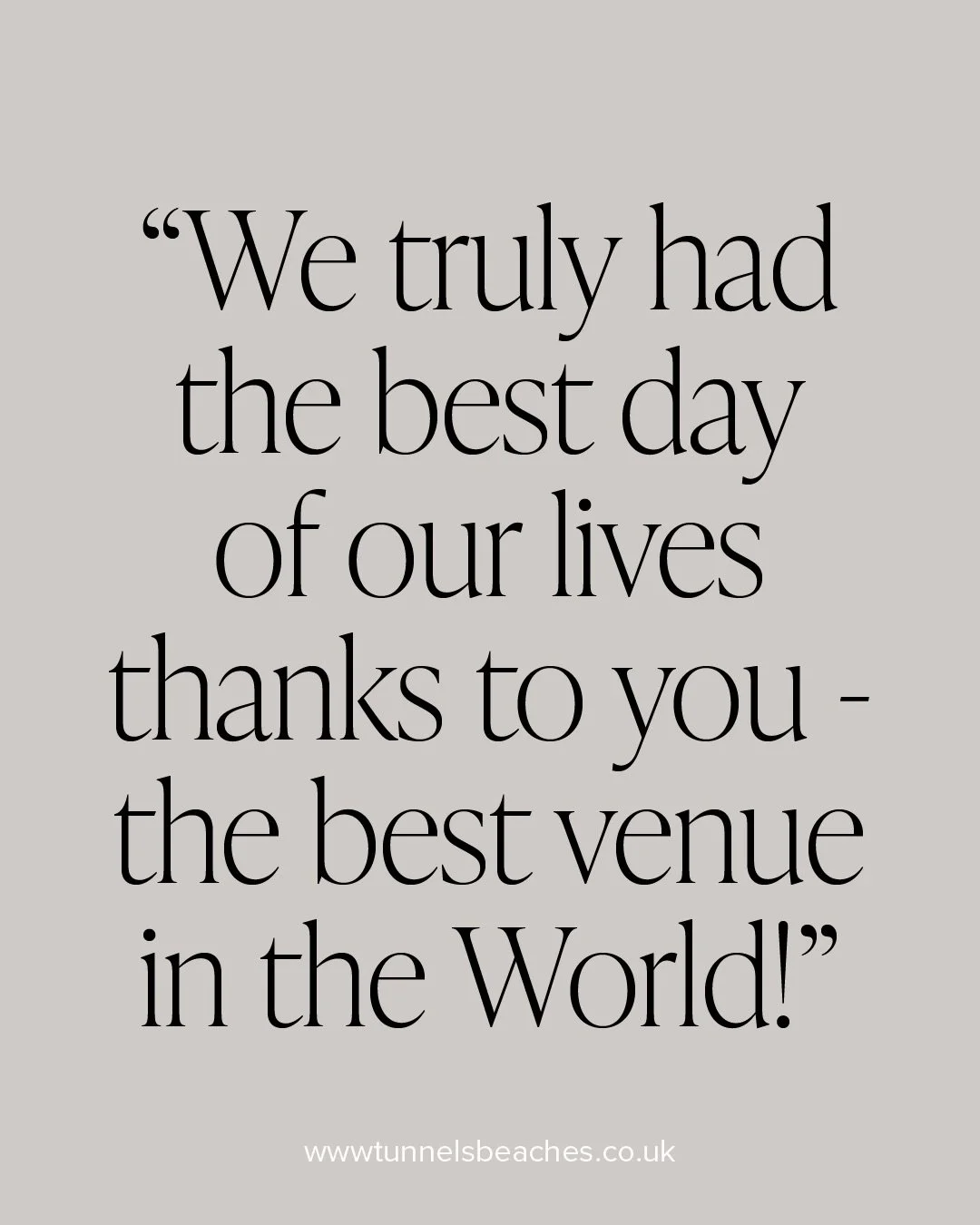 ✺ R E V I E W ✺ 

A few lovely words from Kate &amp; Fran, who recently celebrated their wedding at Tunnels Beaches.

Thank you &hearts;

More testimonials available to view on our website &amp; over on @hitcheduk.

www.tunnelsbeaches.co.uk
www.hitch