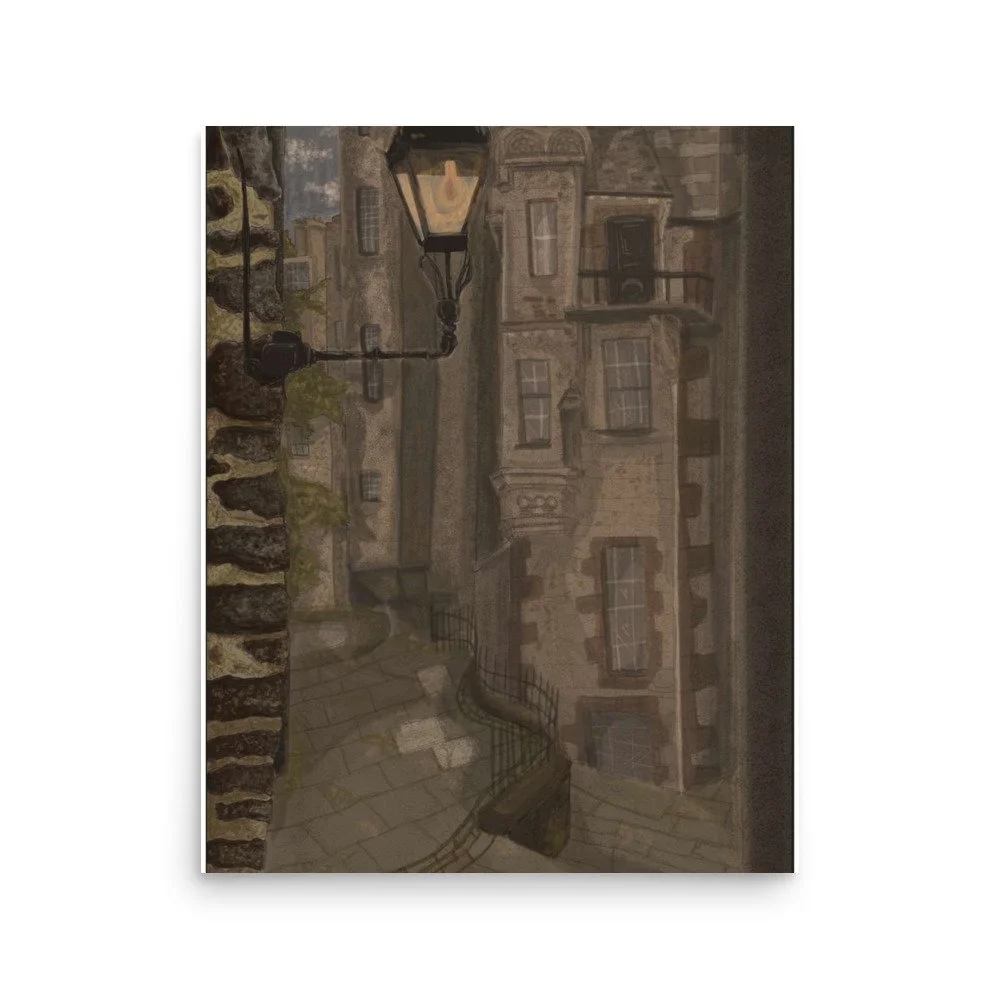Dark Academia Street Print