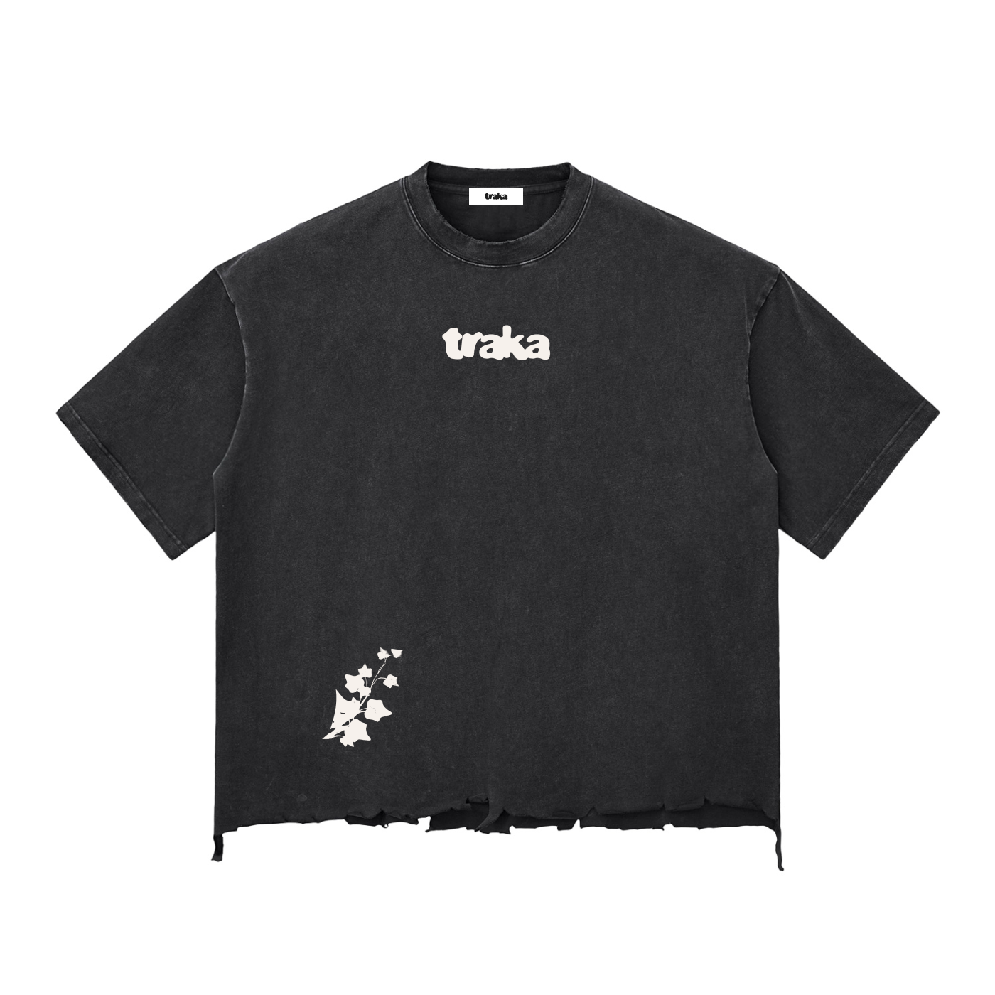 Snow Wash Raw-Hem Boxy T-shirt