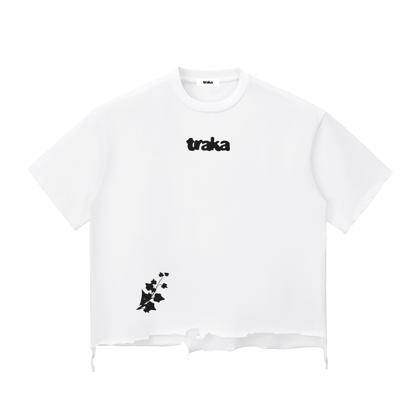 Snow Wash Raw-Hem Boxy T-shirt