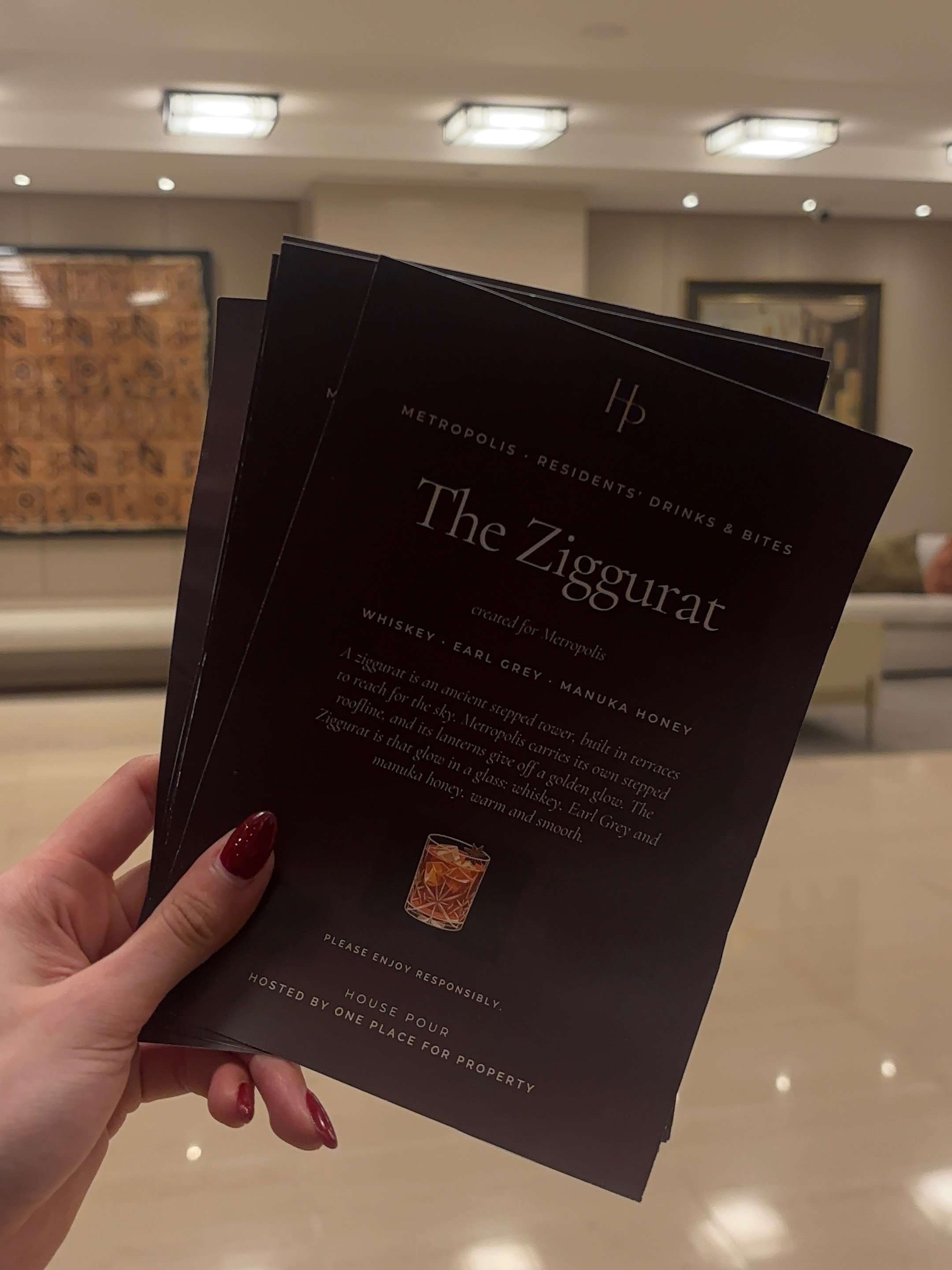 Last night we poured The Ziggurat for the residents of Metropolis. It&rsquo;s a cocktail created just for the building, inspired by its stepped rooftop and golden lantern glow.

🥃 The Ziggurat: whiskey, sweet vermouth, Earl Grey, mānuka honey, honey