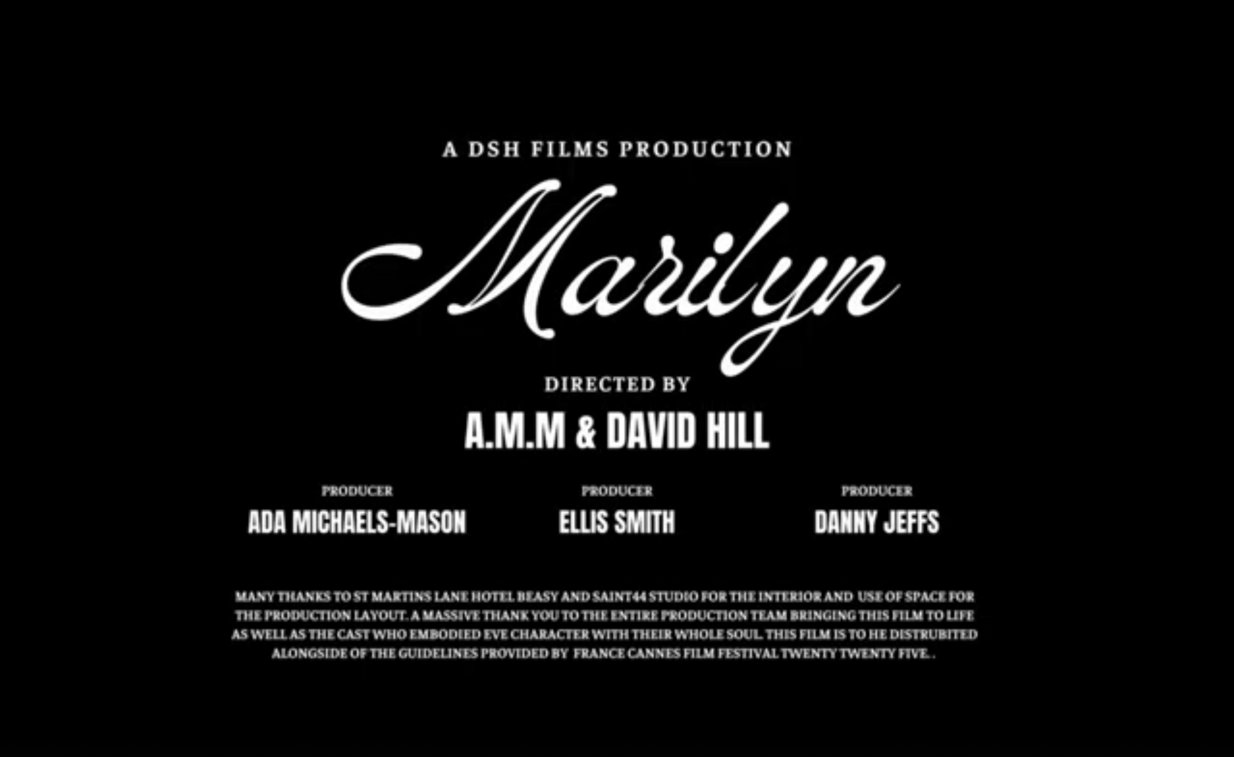 'MARILYN' (2025) - producer 