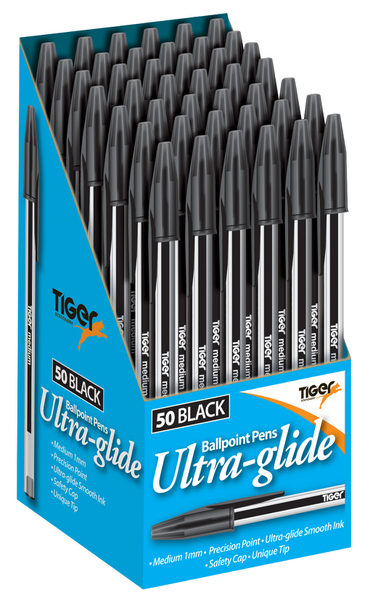 Tiger Crystal Ballpoint Pen Medium Pack Of 50