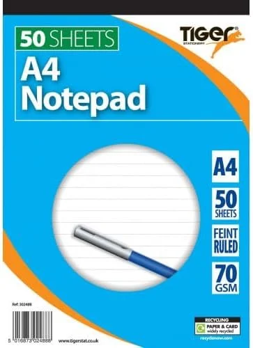Top-Banded Reporter's Notebook, 50 Pages, Office Stationery Notepad