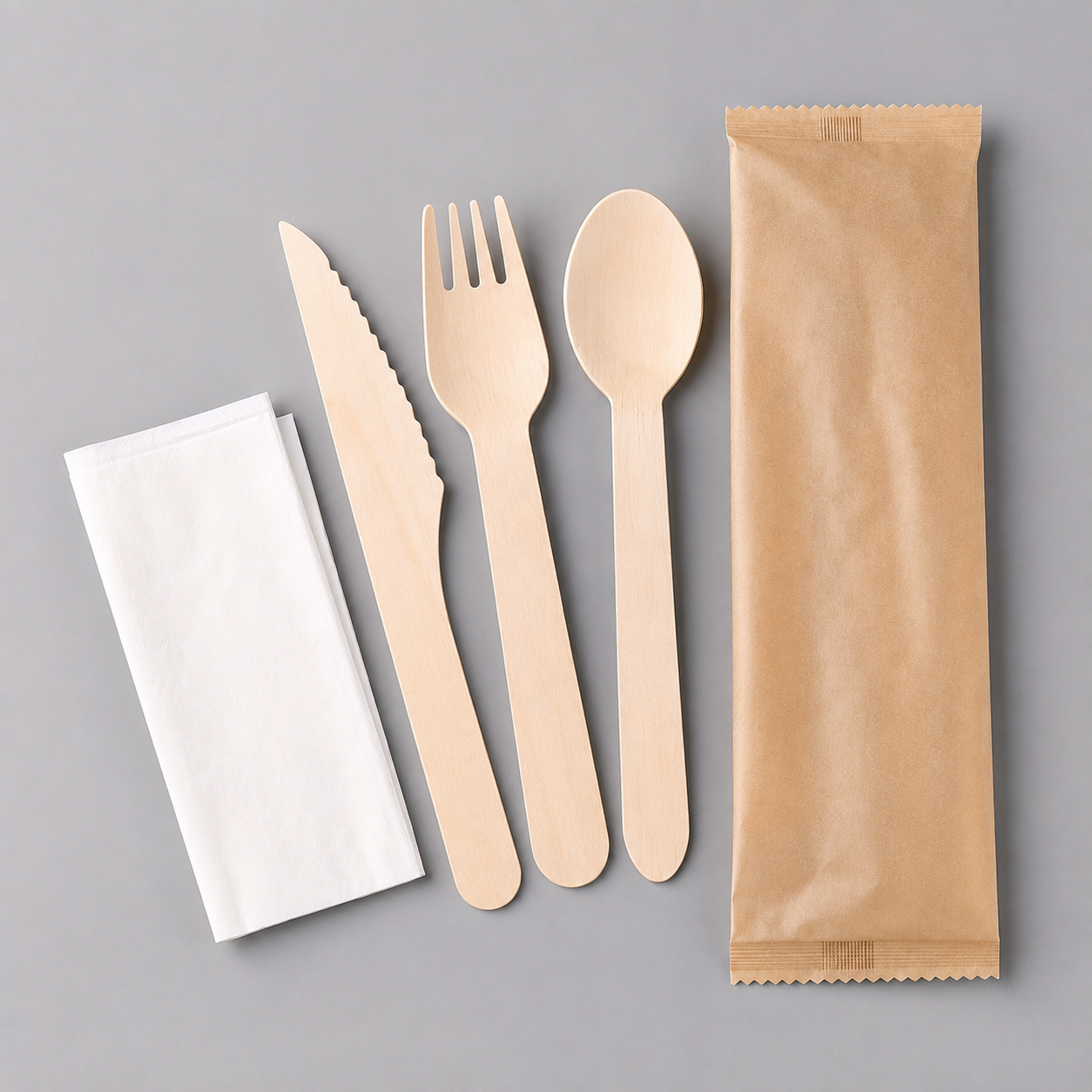 Disposable Wooden Cutlery Set