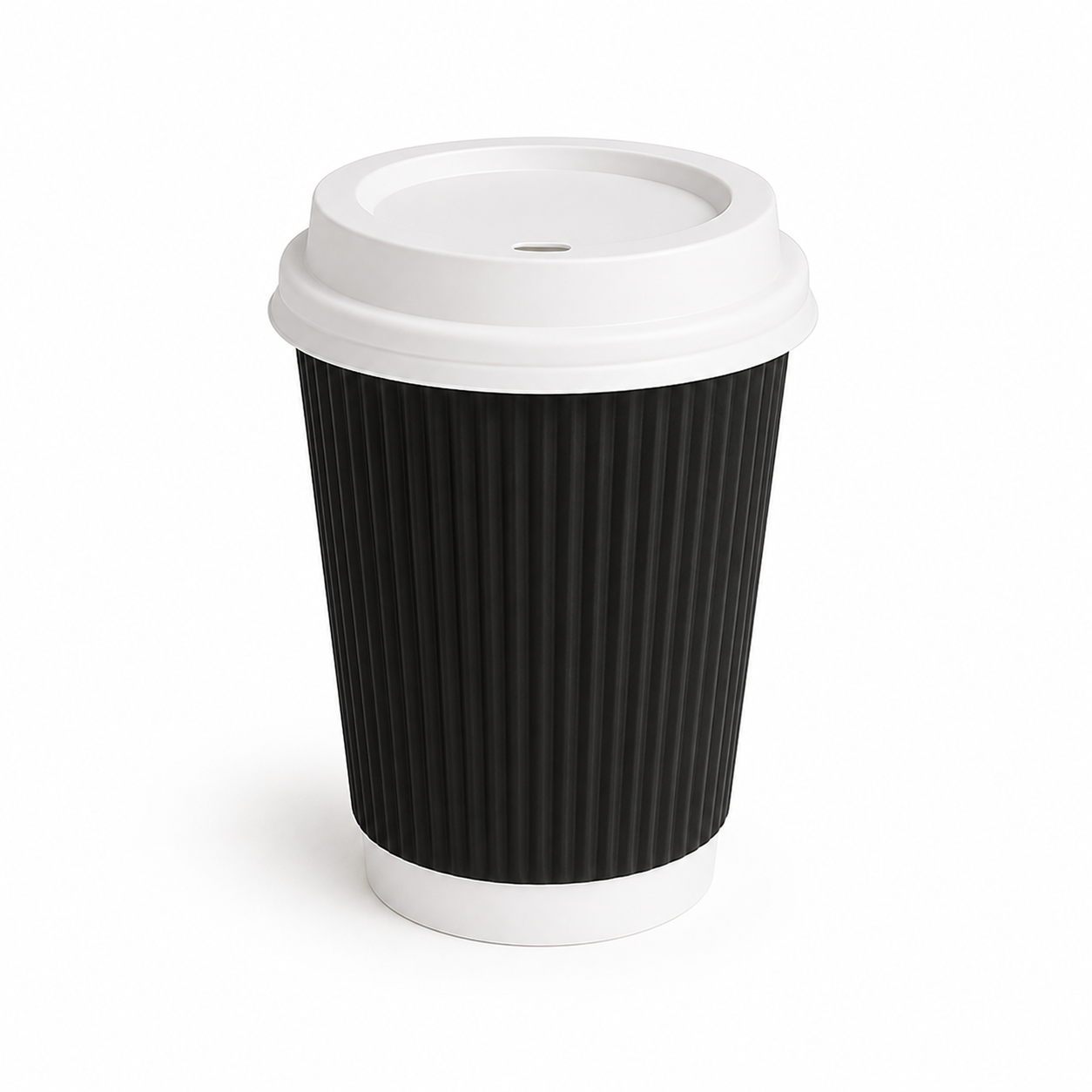 50 Pack Triple Wall Ripple Insulated Kraft Paper Coffee Cups - Takeaway Hot Drink Cups with or Without Lids Disposable to Go Cups for Coffee Tea Hot Chocolate