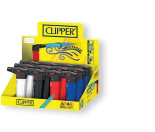 CLIPPER Torch Jet Lighters, 2 Pack, No Fuel Included, 2 x Random colour