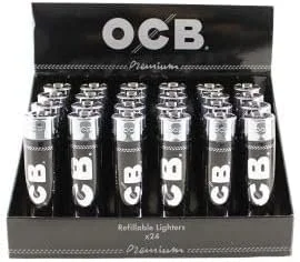 OCB Refillable & Reflintable Lighters FULL BOX OF 24