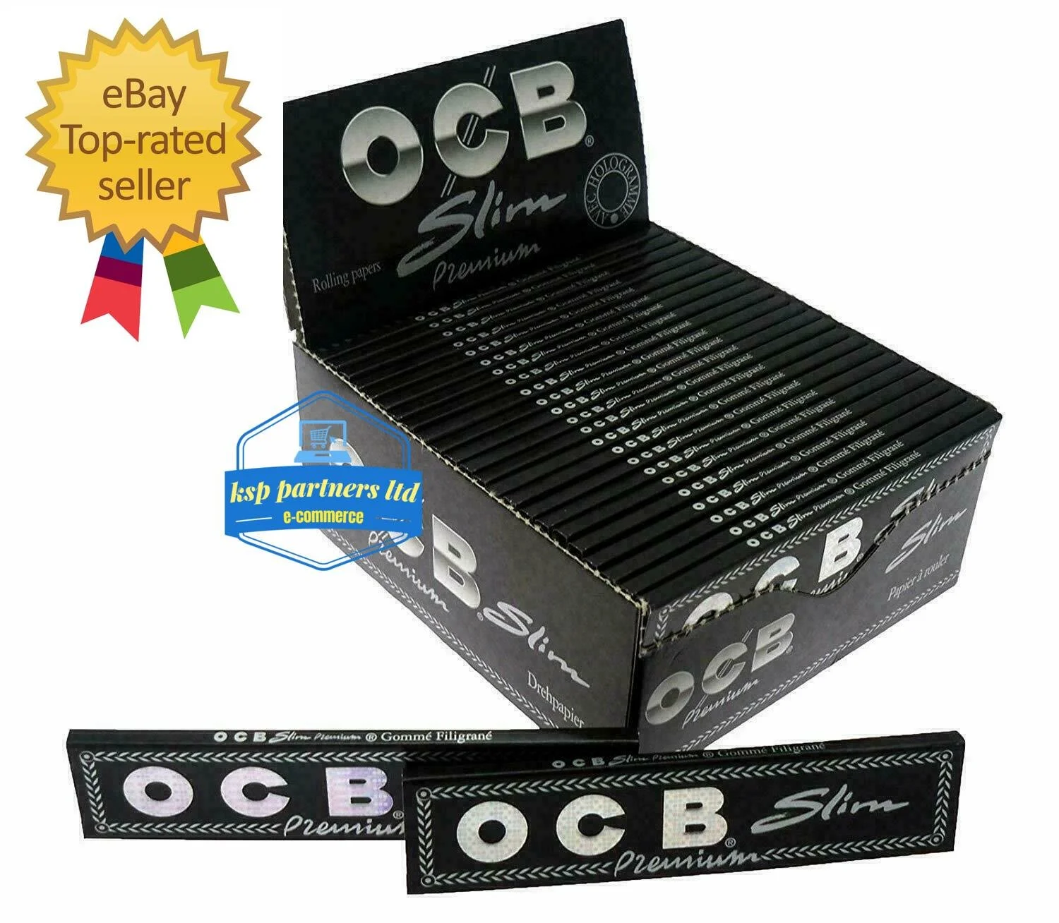 OCB Black Premium Rolling Papers- Premium King Sized