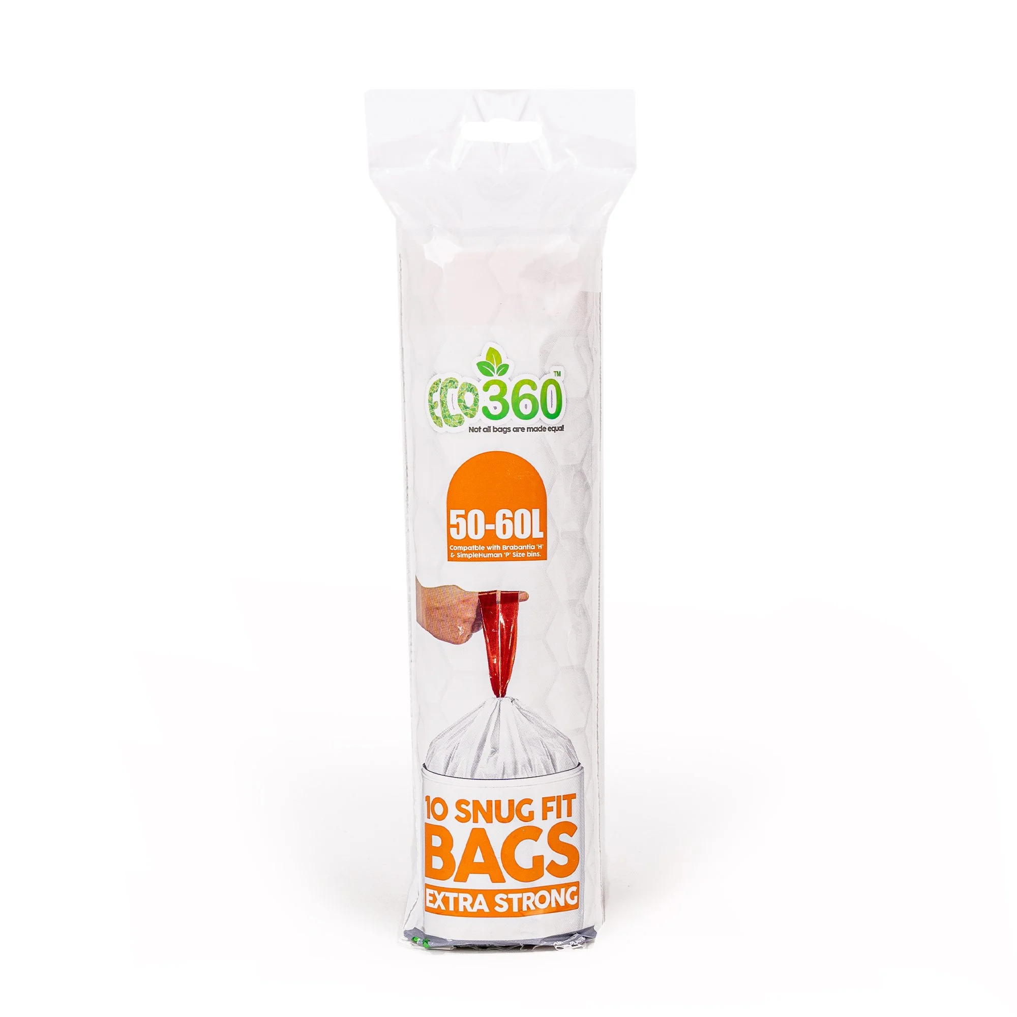 Extra Strong Kitchen Drawstring Bin Liners - 50-60L