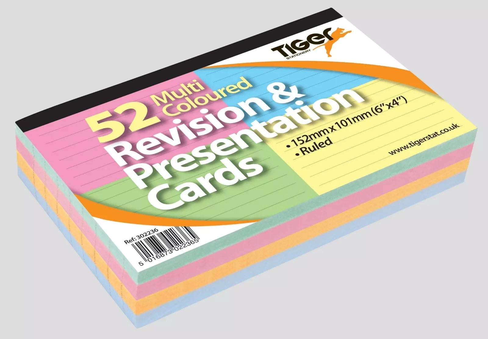 52 Coloured Revision & Presentation Cards Ruled x 10 Pads