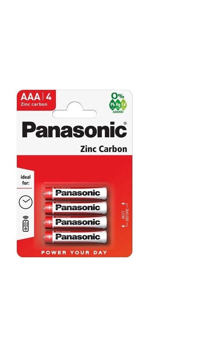 PANASONIC AAA, Batteries ZINC CARBON Power Long Lasting