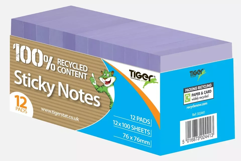Sticky Notes Post It Pad- Memo Pads Pastel Assorted Colours 76mm x 12 packs x 100 Sheets