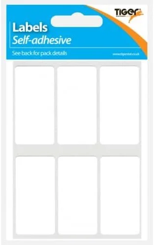 White Adhesive Rectangular Label
