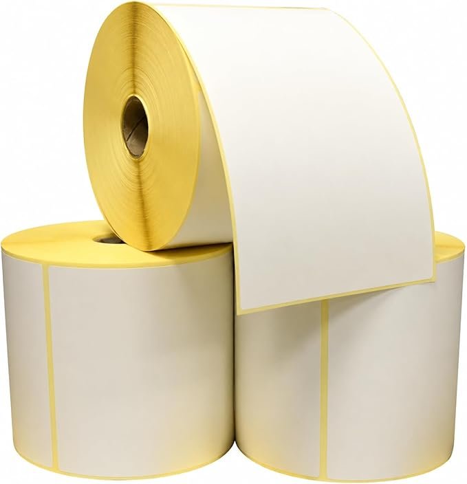 Direct Thermal Shipping Labels, 100 x 150 mm, White, Self-Adhesive, 500 Labels Roll, Compatible with Zebra and MUNBYN Printers, for Amazon, Royal Mail (6)