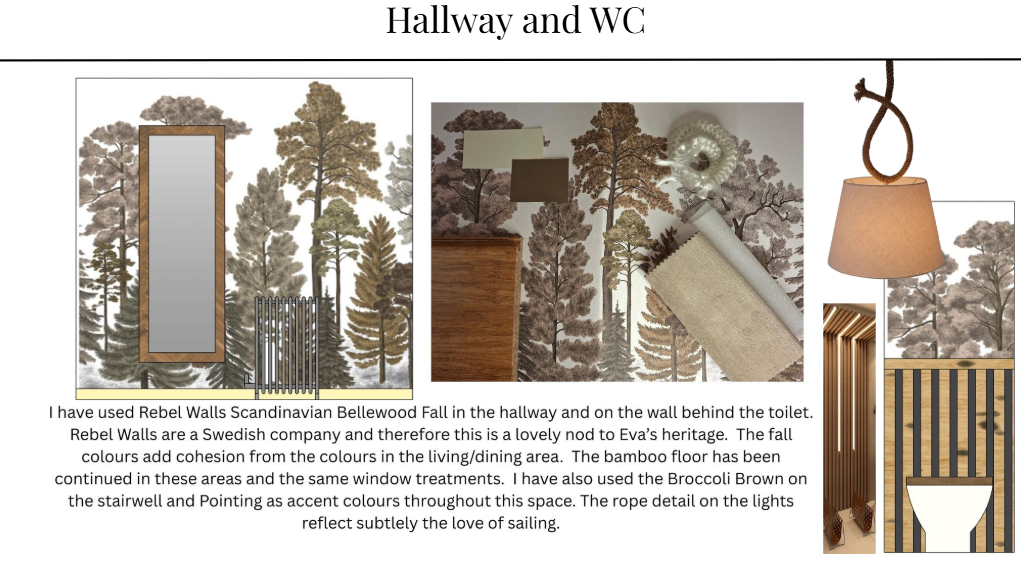 hallway and  wc moodboard selections