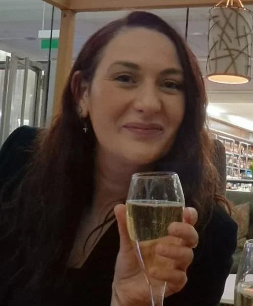 Emma, The Interior Mixologist enjoying a glass or champagne