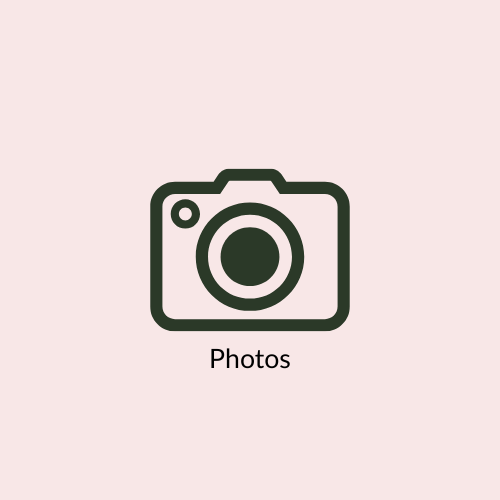 Camera icon representing photographs shared for a virtual interior design project.